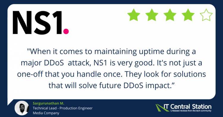 NS1 managed dns customer review from ITCS